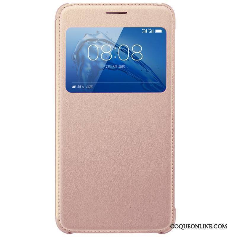 Huawei G9 Plus Coque De Téléphone Housse Étui En Cuir Dormance Blanc Protection Incassable