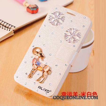 Huawei G9 Plus Coque De Téléphone Tendance Étui En Cuir Bleu Clair Incassable Strass Protection