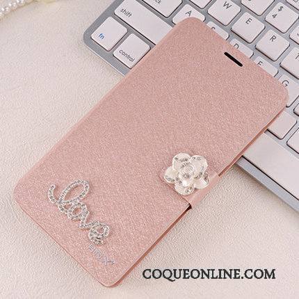 Huawei G9 Plus Coque De Téléphone Tendance Étui En Cuir Bleu Clair Incassable Strass Protection