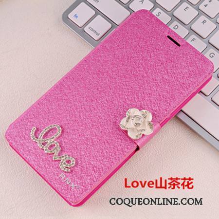 Huawei G9 Plus Coque De Téléphone Tendance Étui En Cuir Bleu Clair Incassable Strass Protection