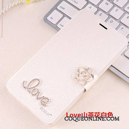 Huawei G9 Plus Coque De Téléphone Tendance Étui En Cuir Bleu Clair Incassable Strass Protection