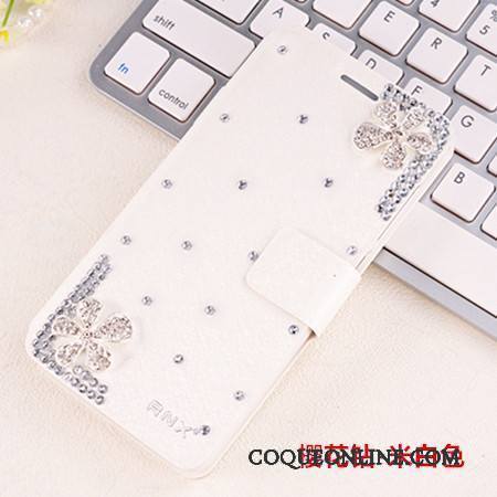 Huawei G9 Plus Coque De Téléphone Tendance Étui En Cuir Bleu Clair Incassable Strass Protection