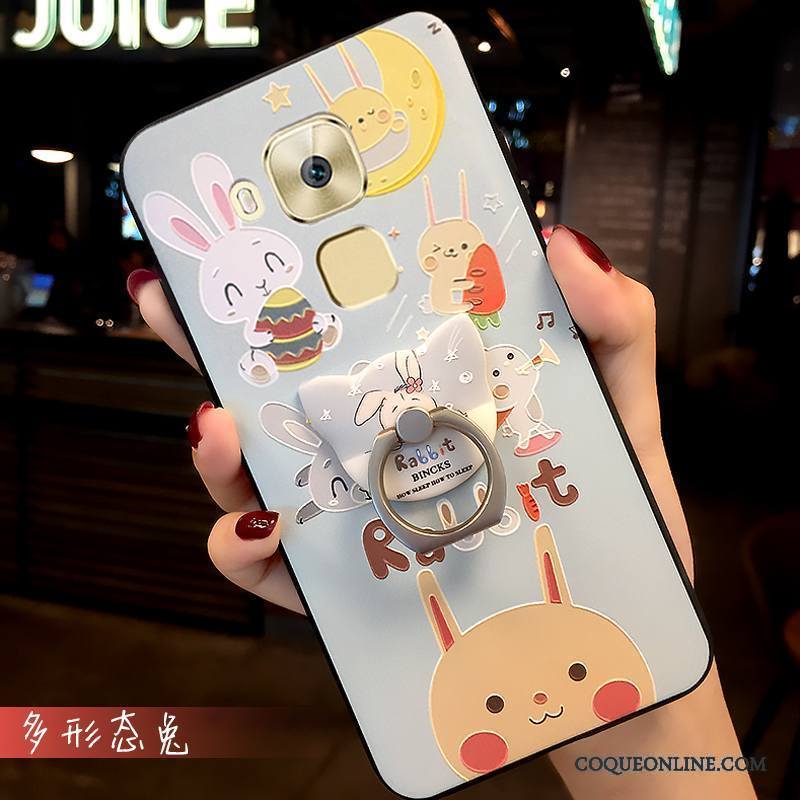 Huawei G9 Plus Coque Dessin Animé Silicone Charmant Bleu Clair Étui Frais Protection