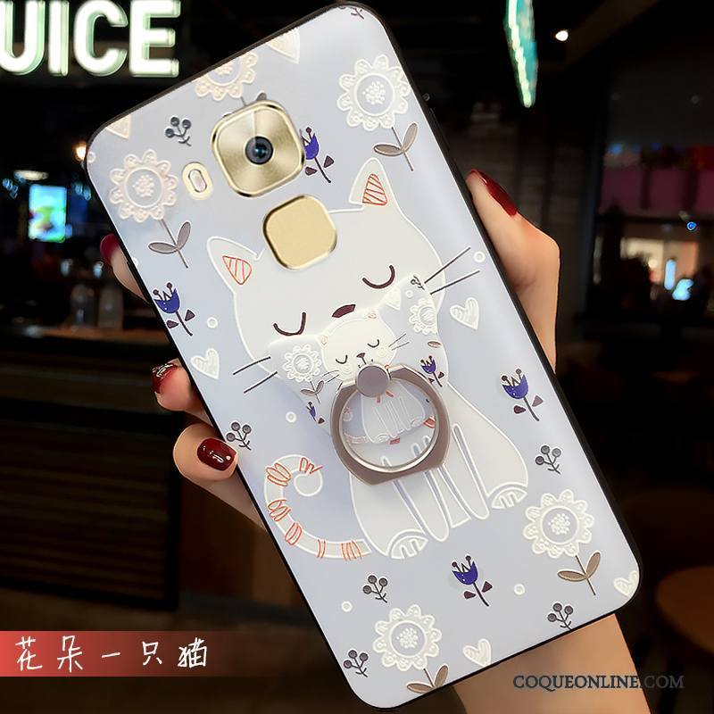 Huawei G9 Plus Coque Dessin Animé Silicone Charmant Bleu Clair Étui Frais Protection