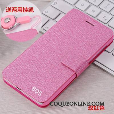 Huawei G9 Plus Coque Incassable Clamshell Tendance Étui En Cuir Protection Rouge