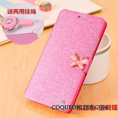 Huawei G9 Plus Coque Incassable Clamshell Tendance Étui En Cuir Protection Rouge