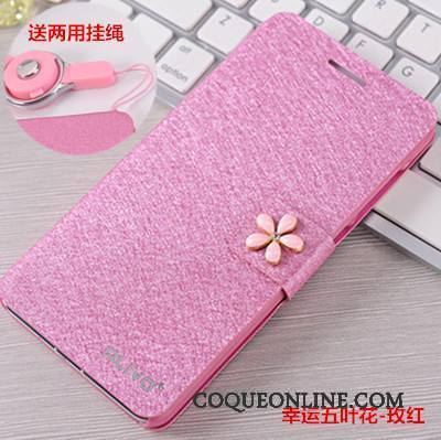 Huawei G9 Plus Coque Incassable Clamshell Tendance Étui En Cuir Protection Rouge