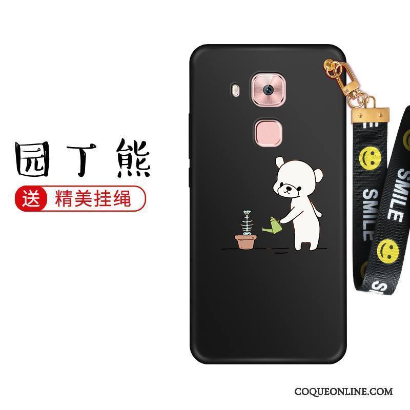 Huawei G9 Plus Coque Incassable Personnalité Noir Tendance Ornements Suspendus Étui Silicone