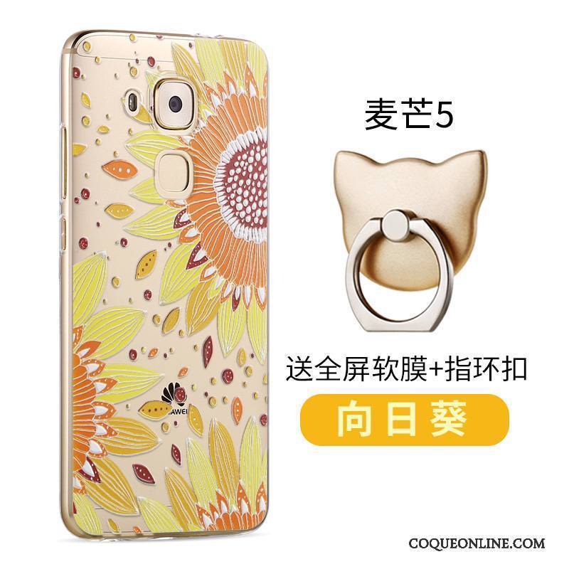 Huawei G9 Plus Coque Silicone Incassable Rose Étui Protection Fluide Doux