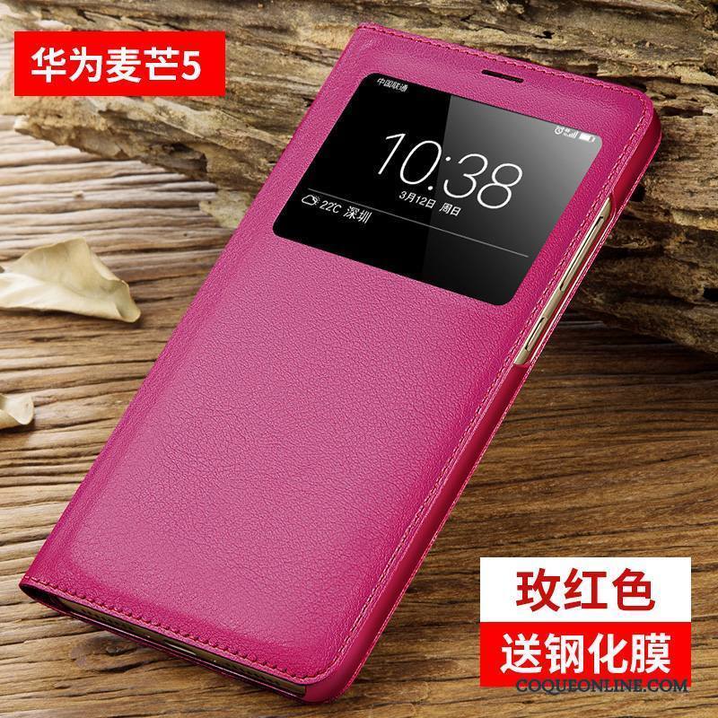 Huawei G9 Plus Coque Tout Compris Bleu Clamshell Protection Étui Incassable Étui En Cuir