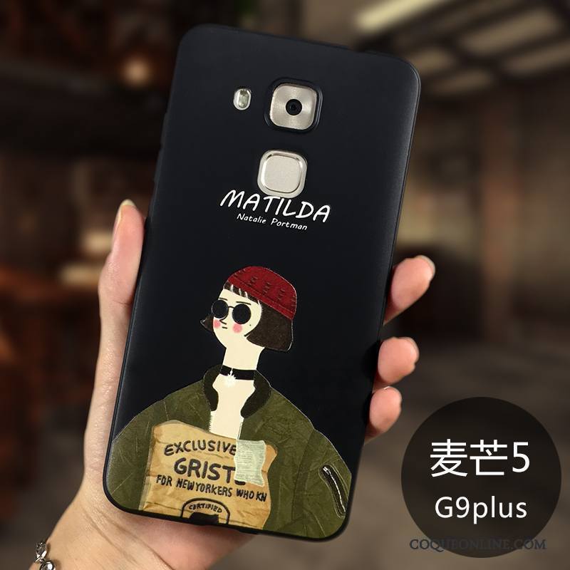 Huawei G9 Plus Incassable Coque De Téléphone Très Mince Étui Noir Silicone Protection