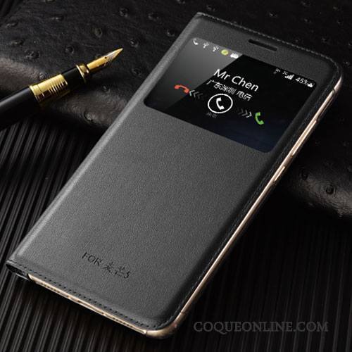 Huawei G9 Plus Incassable Protection Coque De Téléphone Clamshell Étui Étui En Cuir Or