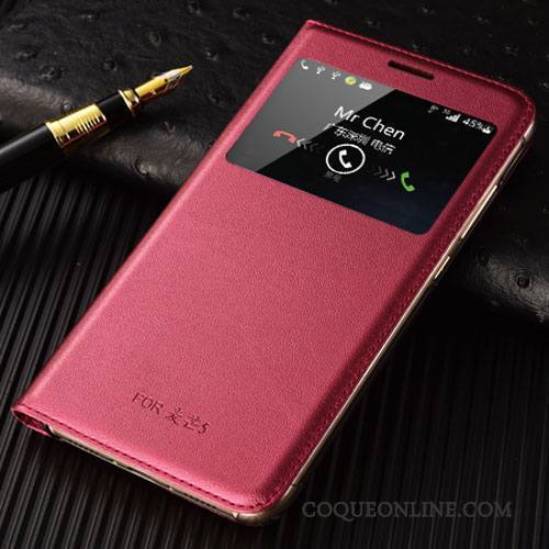 Huawei G9 Plus Incassable Protection Coque De Téléphone Clamshell Étui Étui En Cuir Or