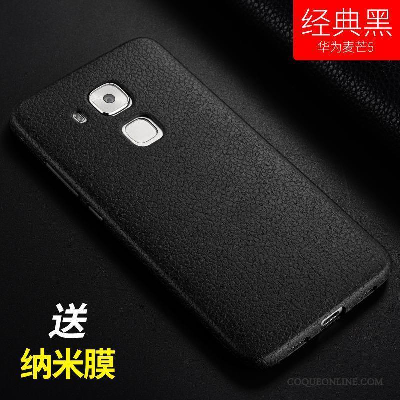 Huawei G9 Plus Incassable Protection Coque De Téléphone Noir Étui Fluide Doux Silicone