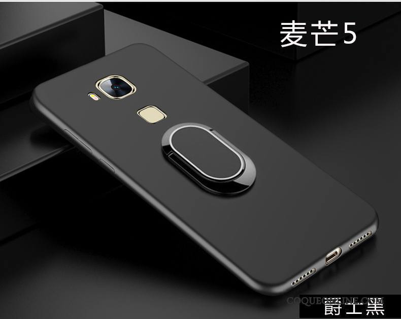 Huawei G9 Plus Incassable Tout Compris Noir Fluide Doux Étui Coque De Téléphone Délavé En Daim