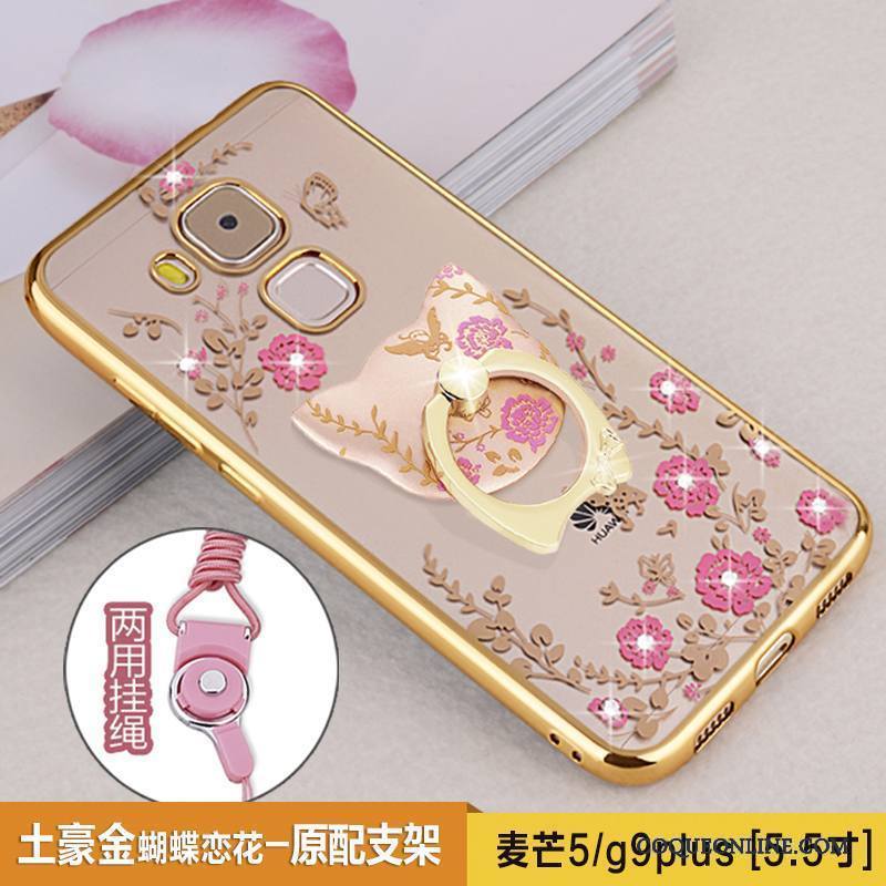 Huawei G9 Plus Incassable Étui Fluide Doux Silicone Coque De Téléphone Or Rose Tendance