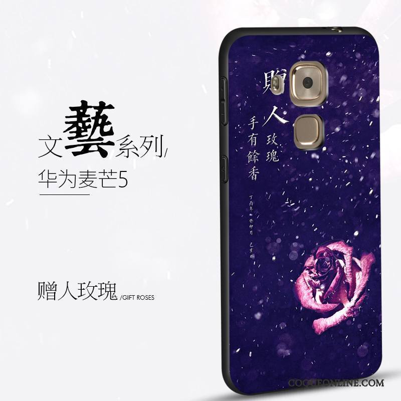 Huawei G9 Plus Ornements Suspendus Violet Étui Coque De Téléphone Personnalité Silicone Protection