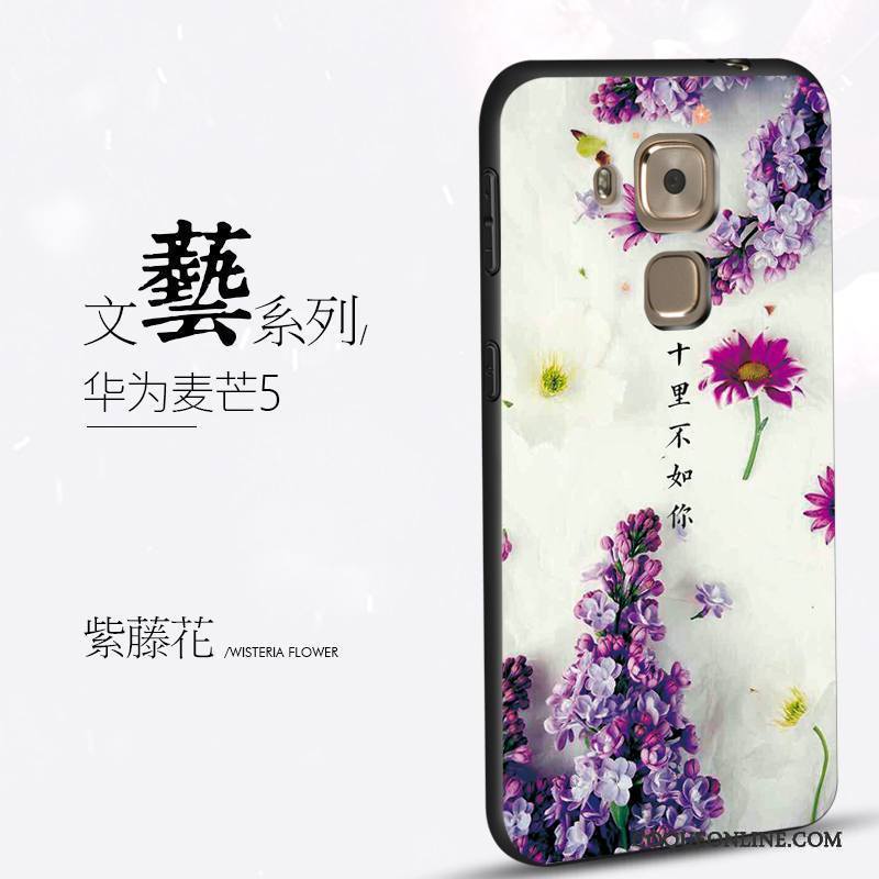 Huawei G9 Plus Ornements Suspendus Violet Étui Coque De Téléphone Personnalité Silicone Protection