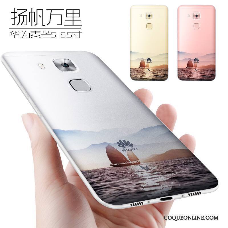 Huawei G9 Plus Personnalité Créatif Coque De Téléphone Délavé En Daim Rose Silicone Fluide Doux