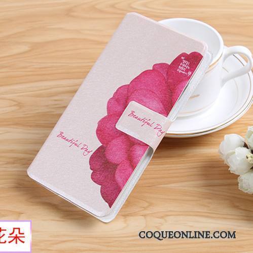 Huawei G9 Plus Protection Coque De Téléphone Étui Clamshell Étui En Cuir Rose