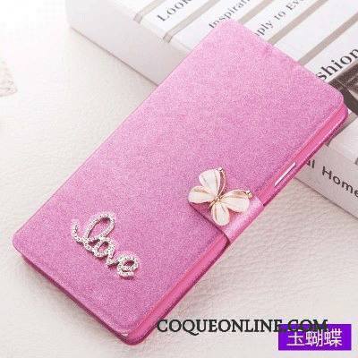 Huawei G9 Plus Protection Coque De Téléphone Étui Clamshell Étui En Cuir Rose