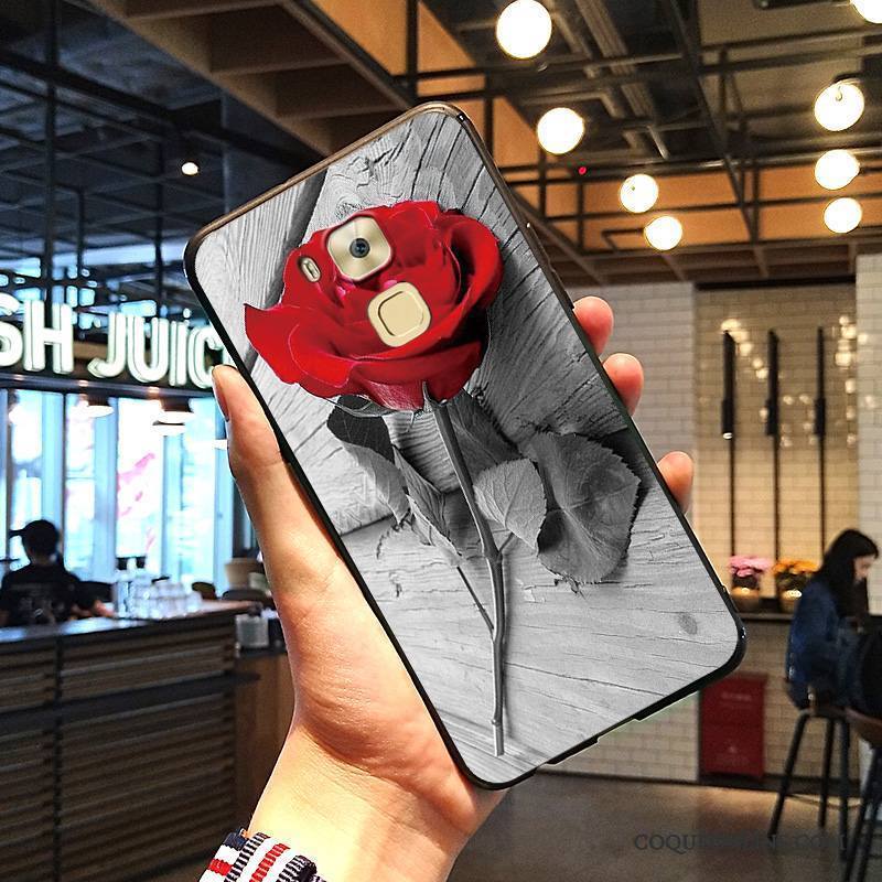 Huawei G9 Plus Protection Gaufrage Art Incassable Coque De Téléphone Rose Tendance
