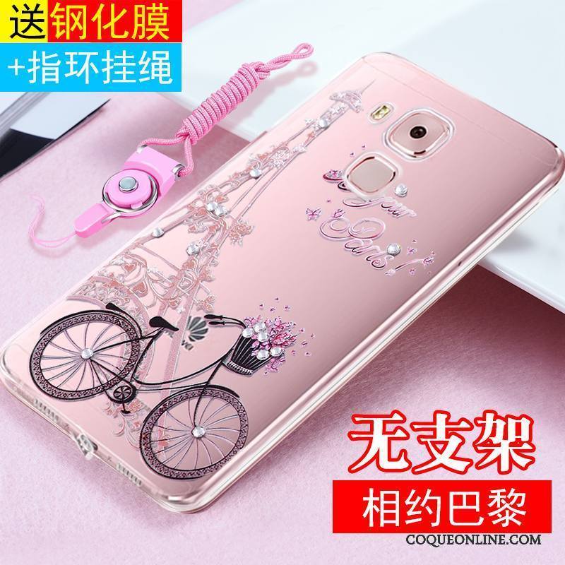 Huawei G9 Plus Protection Ornements Suspendus Fluide Doux Transparent Coque De Téléphone Tout Compris Étui