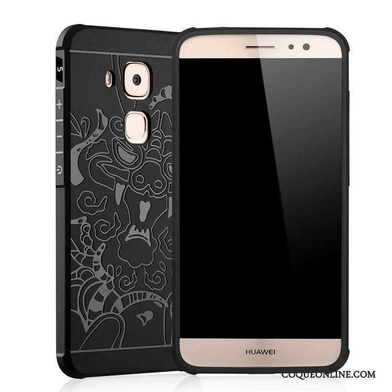 Huawei G9 Plus Pu Silicone Gris Étui Protection Fluide Doux Coque De Téléphone