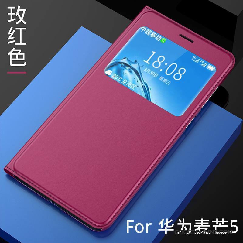 Huawei G9 Plus Rose Coque De Téléphone Étui En Cuir Tendance Protection Housse Incassable