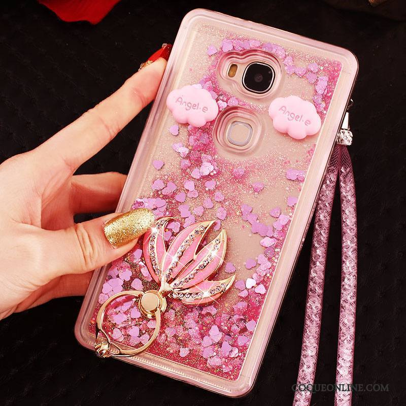 Huawei G9 Plus Rose Incassable Silicone Transparent Anneau Protection Coque De Téléphone