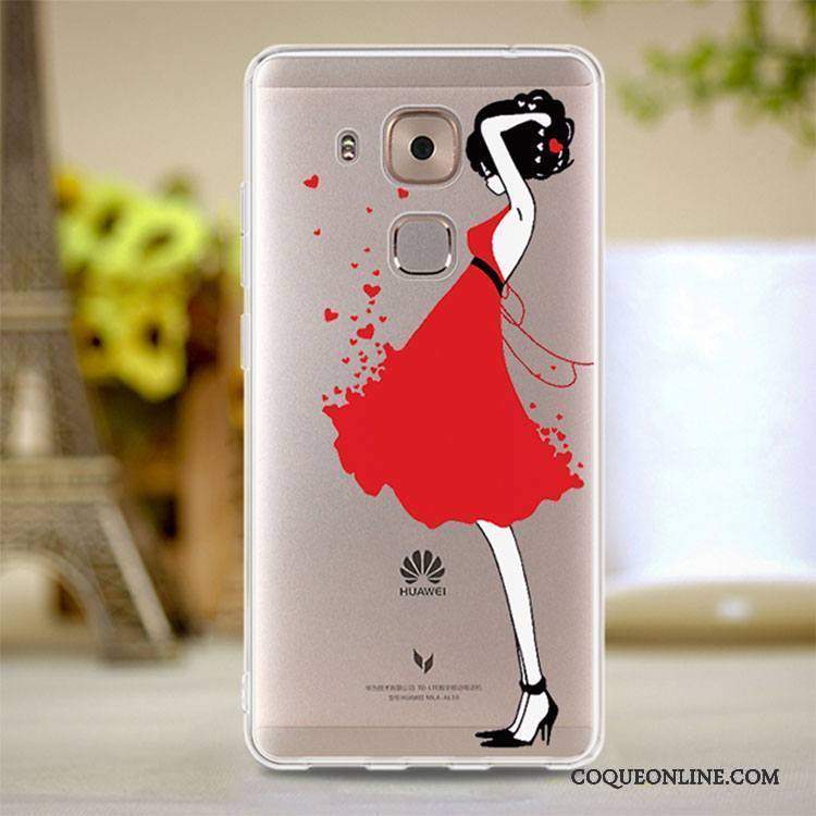 Huawei G9 Plus Rouge Rose Silicone Coque De Téléphone Étui Tout Compris Fluide Doux