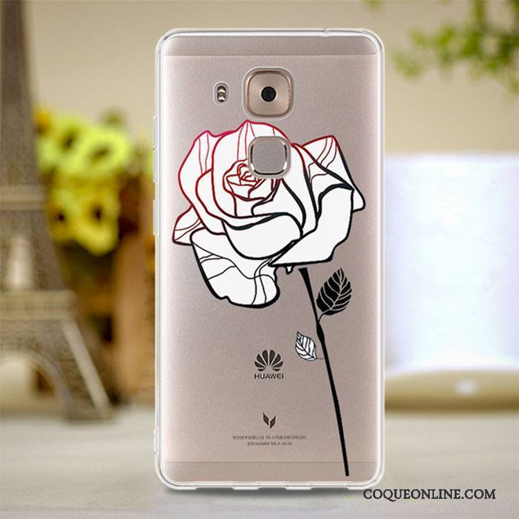 Huawei G9 Plus Rouge Rose Silicone Coque De Téléphone Étui Tout Compris Fluide Doux