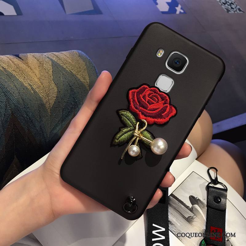 Huawei G9 Plus Tout Compris Personnalité Incassable Étui Coque De Téléphone Rouge Délavé En Daim