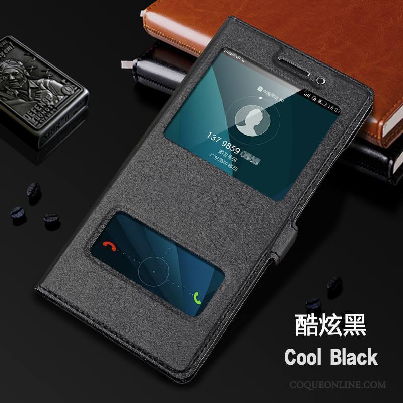 Huawei G9 Plus Téléphone Portable Clamshell Étui Protection Coque Rose Étui En Cuir