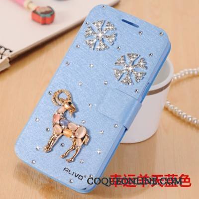 Huawei G9 Plus Téléphone Portable Étui En Cuir Protection Incassable Bleu Clair Coque Clamshell