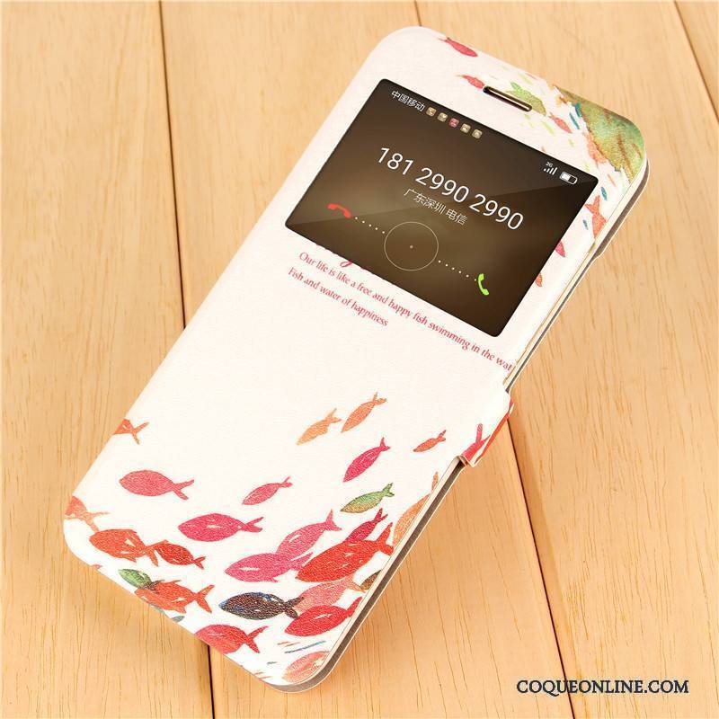 Huawei G9 Plus Étui En Cuir Coque De Téléphone Créatif Incassable Rose Protection Charmant