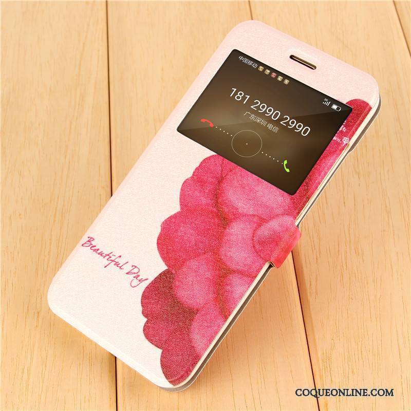 Huawei G9 Plus Étui En Cuir Coque De Téléphone Créatif Incassable Rose Protection Charmant