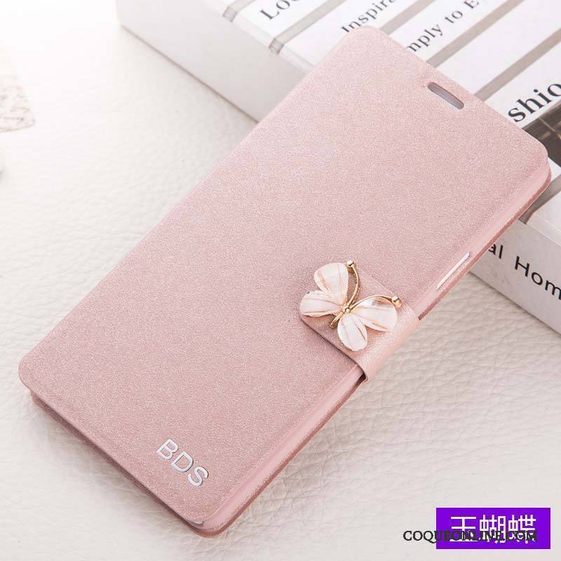 Huawei G9 Plus Étui En Cuir Protection Coque De Téléphone Rose Incassable