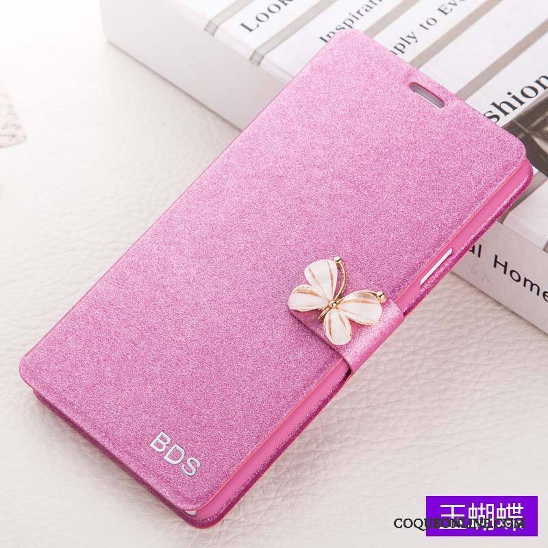 Huawei G9 Plus Étui En Cuir Protection Coque De Téléphone Rose Incassable