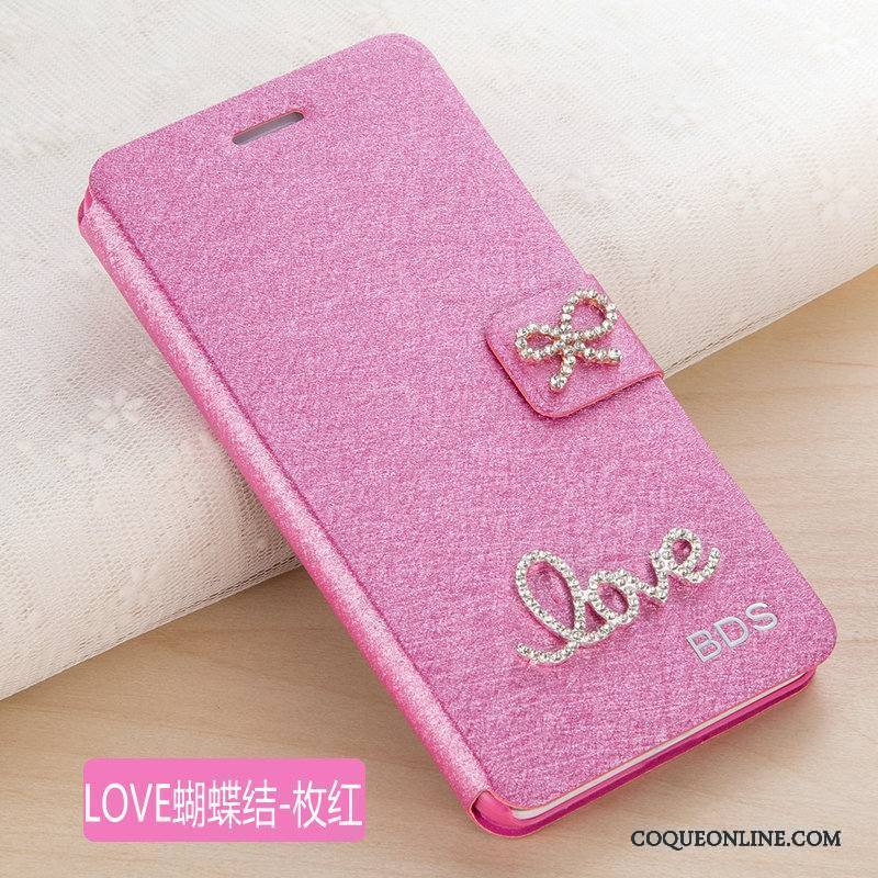 Huawei G9 Plus Étui En Cuir Protection Coque De Téléphone Rose Incassable