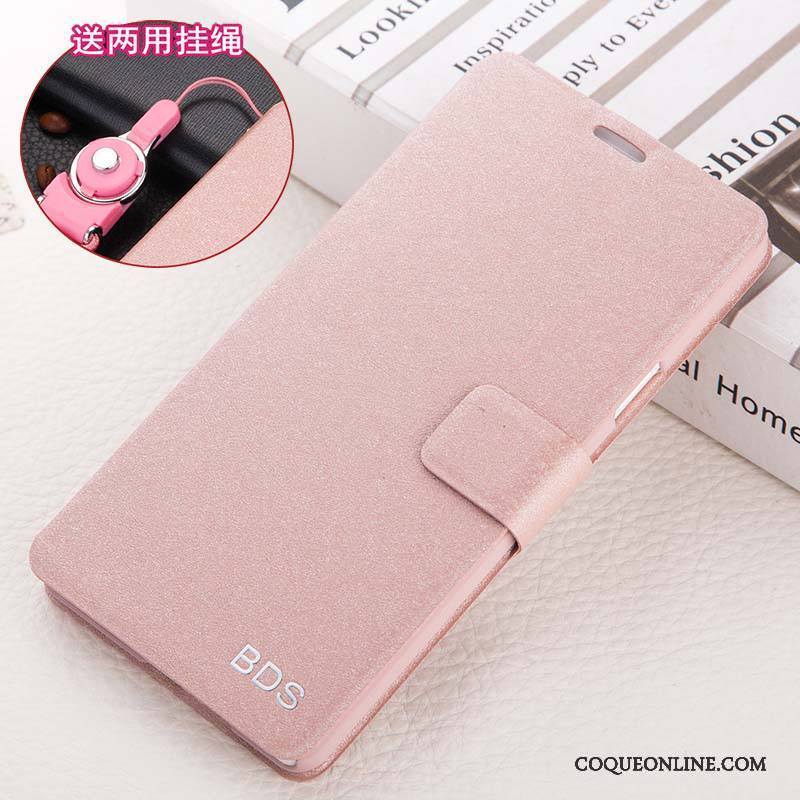 Huawei G9 Plus Étui En Cuir Protection Coque De Téléphone Rose Incassable