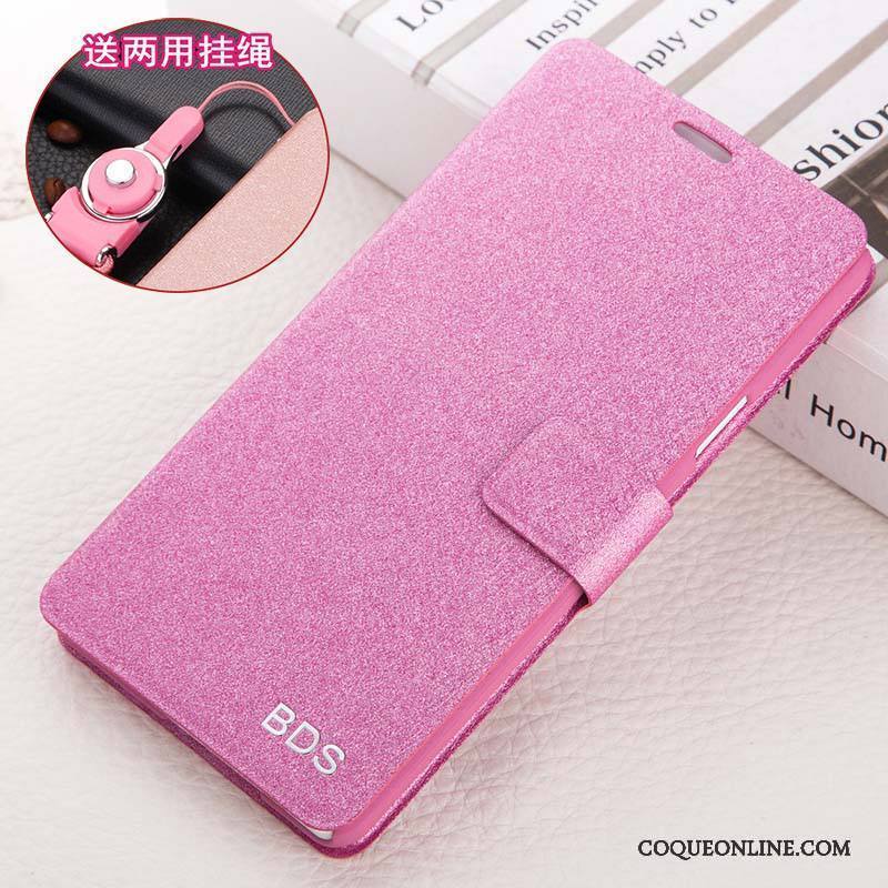 Huawei G9 Plus Étui En Cuir Protection Coque De Téléphone Rose Incassable