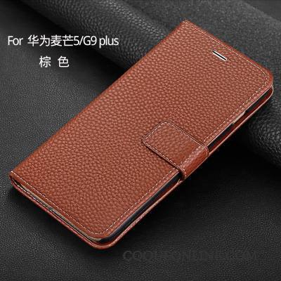 Huawei G9 Plus Étui En Cuir Protection Tout Compris Rouge Coque De Téléphone Portefeuille Clamshell