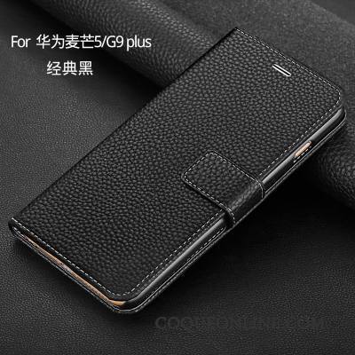 Huawei G9 Plus Étui En Cuir Protection Tout Compris Rouge Coque De Téléphone Portefeuille Clamshell