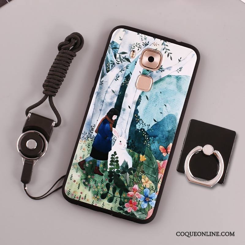 Huawei G9 Plus Étui Fluide Doux Coque De Téléphone Blanc Protection Silicone Ornements Suspendus