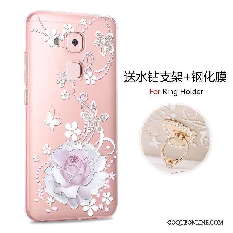 Huawei G9 Plus Étui Incassable Rose Protection Dessin Animé Coque De Téléphone Silicone