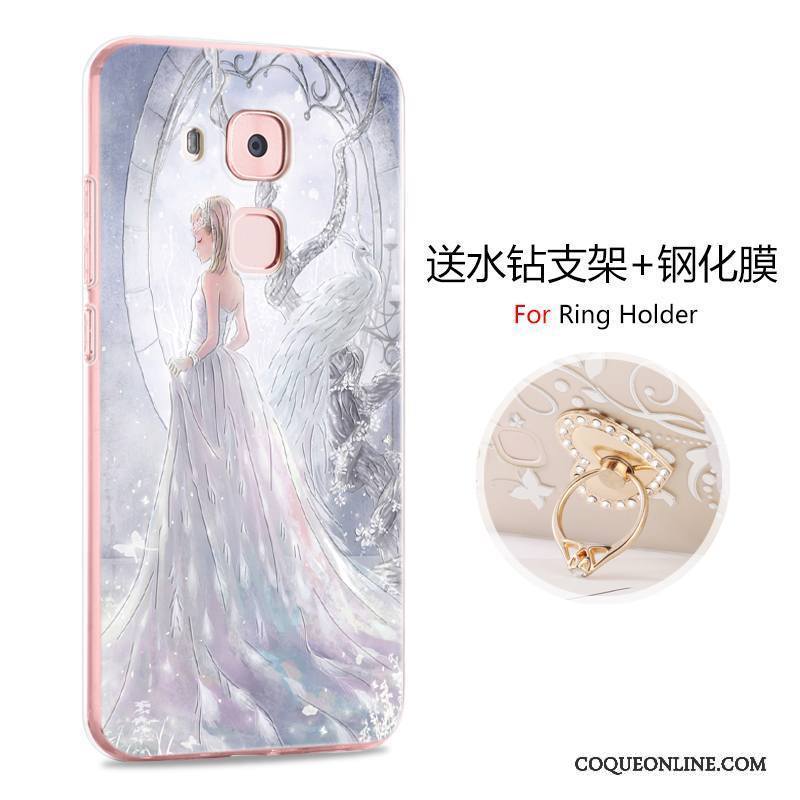 Huawei G9 Plus Étui Incassable Rose Protection Dessin Animé Coque De Téléphone Silicone