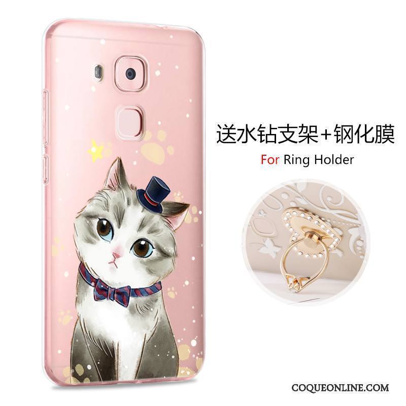 Huawei G9 Plus Étui Incassable Rose Protection Dessin Animé Coque De Téléphone Silicone