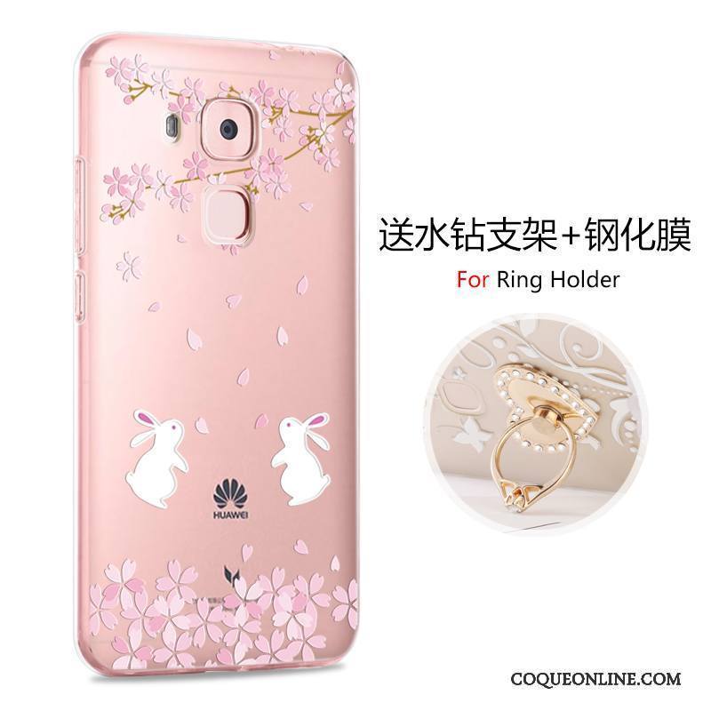 Huawei G9 Plus Étui Incassable Rose Protection Dessin Animé Coque De Téléphone Silicone