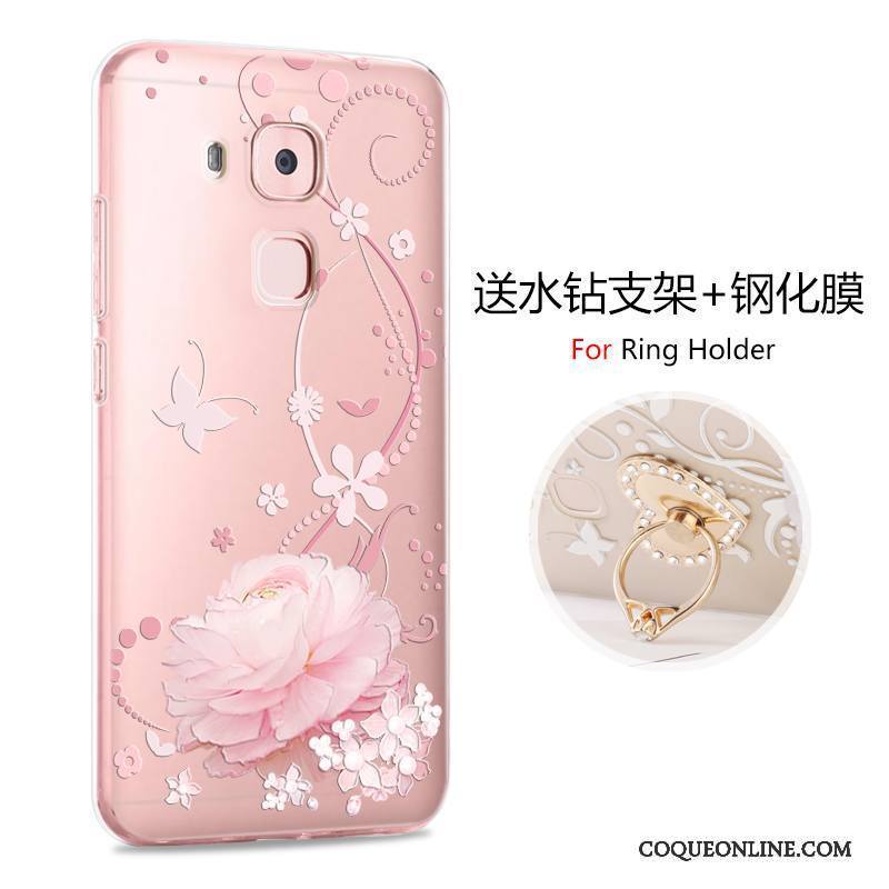 Huawei G9 Plus Étui Incassable Rose Protection Dessin Animé Coque De Téléphone Silicone